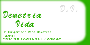 demetria vida business card